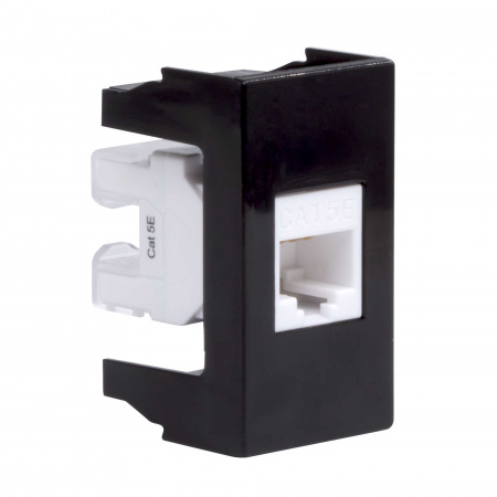 45238 Розетка RJ-45 категория 5E Viva 1 модуль черная DKC 