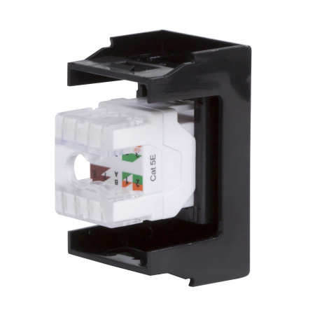 45238 Розетка RJ-45 категория 5E Viva 1 модуль черная DKC 