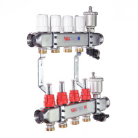 Коллекторная группа нержавеющая сталь 1' х 3 выхода 3/4' ЕК с расходомером VALTEC VTc.586.EMNX.0603 IV586M603X