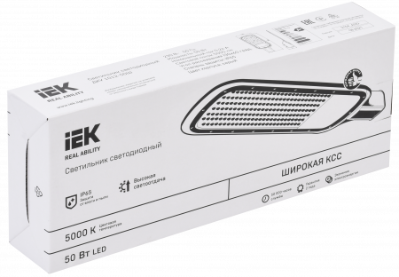 Светильник светодиодный консольный ДКУ 1012-50Ш 5000К IP65 серый IEK LDKU1-1012-050-5000-K03