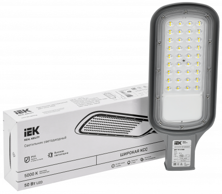 LDKU1-1012-050-5000-K03 Светильник светодиодный консольный ДКУ 1012-50Ш 5000К IP65 серый IEK 