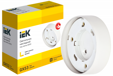 LUPB0-GX53-1-K01 LIGHTING Светильник 4113 накладной под лампу GX53 белый IEK 