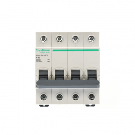 Выключатель автоматический четырехполюсный (АВ) С 32А 4P 6kA 400В City9 Set Systeme Electric C9F36432