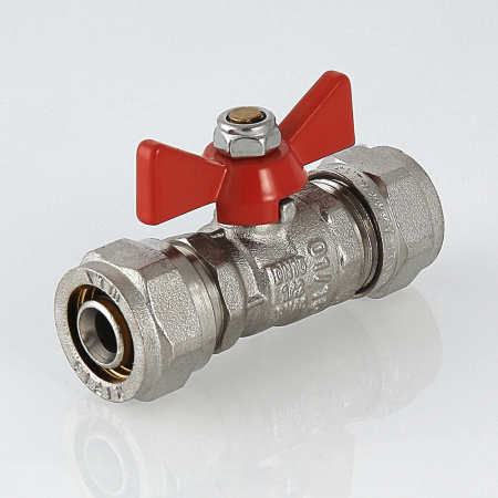 Кран шаровой 16 под обжим ручка бабочка VALTEC VT.343.N.1616 AAV230104