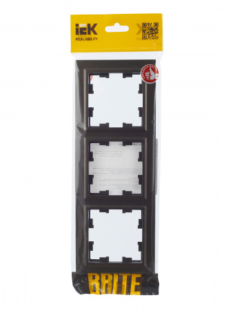 BRITE Рамка 3 поста РУ-3-БрТБ темная бронза IEK BR-M32-K45