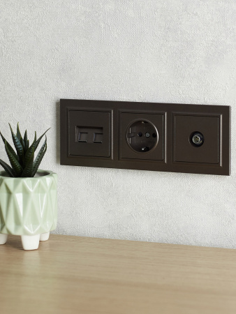 BRITE Рамка 3 поста РУ-3-БрТБ темная бронза IEK BR-M32-K45