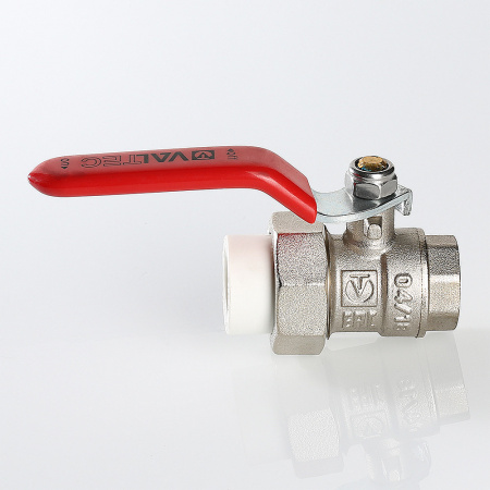 Кран шаровой 25 х 3/4' ВР латунный с переходом на полипропилен PPR белый VALTEC VTp.742.0.02505 PV7422505  