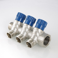 Коллектор 1' х 2 выхода 1/2' НР с вентилями VALTEC VTc.560.N.0602 O56004062