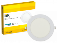 Светильник светодиодный встраиваемый ДВО 1605 белый круг LED 12Вт 4000K IP20 IEK LDVO0-1605-1-12-K02