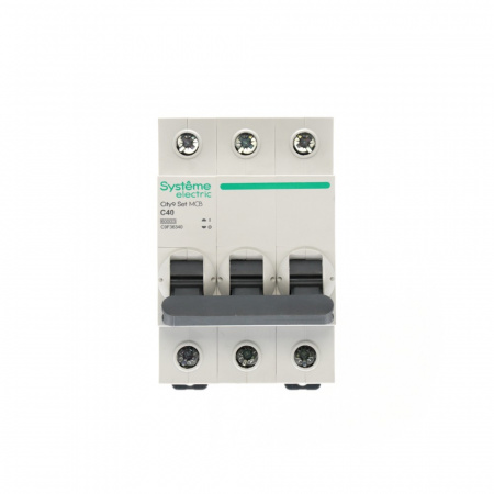Выключатель автоматический трехполюсный (АВ) С 40А 3P 6kA 400В City9 Set Systeme Electric C9F36340