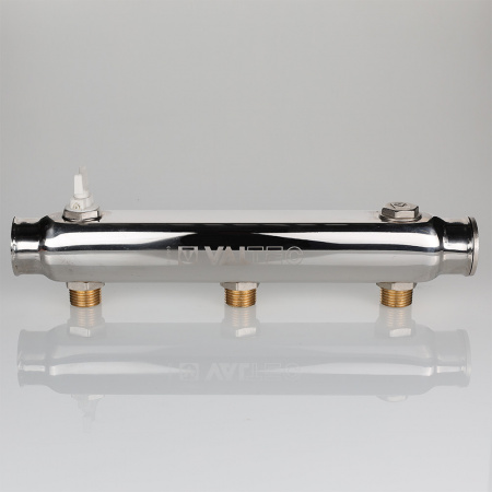 Коллектор нержавеющая сталь 1' х 4 выхода 1/2' НР межосевое 100 мм VALTEC VTc.510.SS.060404 O510060404