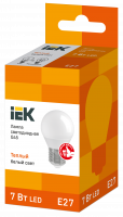 Лампа светодиодная G45 шар 7Вт 230В 3000К E27 IEK LLE-G45-7-230-30-E27