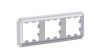 ATN100303 ATLASDESIGN ANTIQUE 3-постовая рамка, универсальная, АЛЮМИНИЙ Systeme Electric 