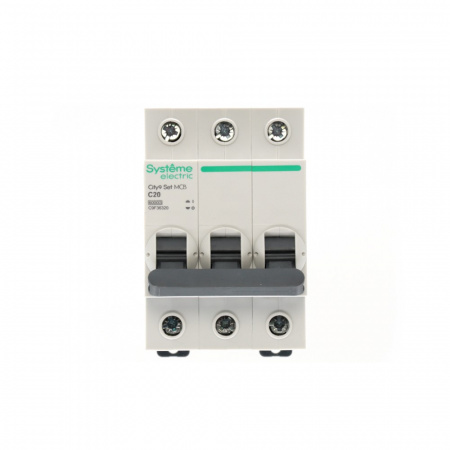 Выключатель автоматический трехполюсный (АВ) С 20А 3P 6kA 400В City9 Set Systeme Electric C9F36320