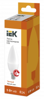 Лампа светодиодная C35 свеча 5Вт 230В 3000К E14 IEK LLE-C35-5-230-30-E14