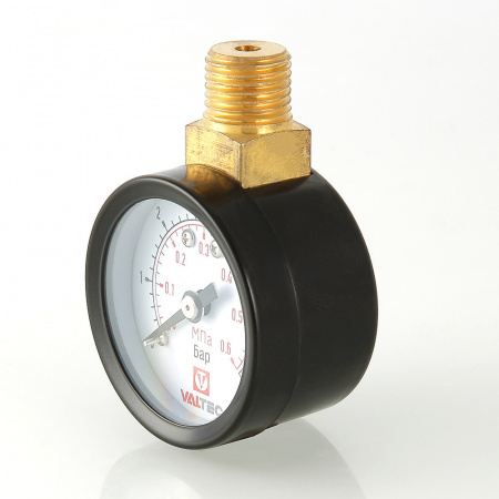 Манометр Dy40 с верхним подключением 1/4' 0-6 бар для редуктора давления VALTEC VT.TM40.VC.02 ZVTM40D06