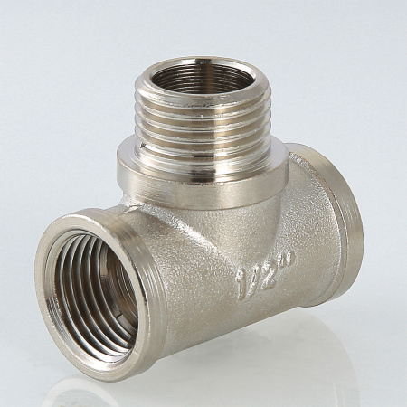 Тройник ВНВ 1/2'х1/2'х1/2' переходной, никелированный VALTEC VTr.132.N.0004 VT1320004