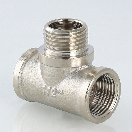 Тройник ВНВ 1/2'х1/2'х1/2' переходной, никелированный VALTEC VTr.132.N.0004 VT1320004