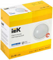 Светильник светодиодный ДПО 5051 18Вт 6500К IP65 круг белый IEK LDPO0-5051-18-6500-K01