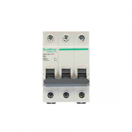 Выключатель автоматический трехполюсный (АВ) С 6А 3P 6kA 400В City9 Set Systeme Electric C9F36306