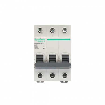 Выключатель автоматический трехполюсный (АВ) С 25А 3P 6kA 400В City9 Set Systeme Electric C9F36325