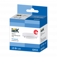 Лампа светодиодная T75 таблетка 10Вт 230В 6500К GX53 IEK LLE-T80-10-230-65-GX53
