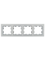 BRITE Рамка 4 поста РУ-4-БрА алюминий IEK BR-M42-K47
