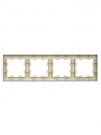 BRITE Рамка 4 поста РУ-4-БрА алюминий IEK BR-M42-K47