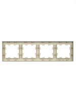 BRITE Рамка 4 поста РУ-4-БрА алюминий IEK BR-M42-K47