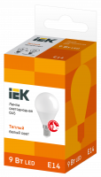 Лампа светодиодная G45 шар 9Вт 230В 3000К E14 IEK LLE-G45-9-230-30-E14