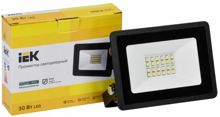 Прожектор СДО 06-30 светодиодный черный IP65 4000K IEK LPDO601-30-40-K02