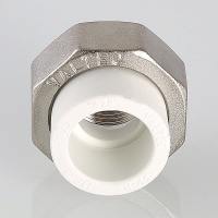 Муфта разъемная 25 х 3/4' ВР полипропиленовое PPR белое VALTEC VTp.762.0.02505 PV7622505  