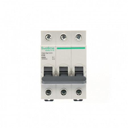 Выключатель автоматический трехполюсный (АВ) С 32А 3P 6kA 400В City9 Set Systeme Electric C9F36332