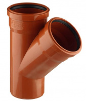 Тройник двухраструбный 45 градусов 160х110 для наружной канализации Ostendorf 222320