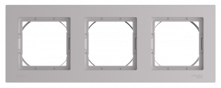 ATLASDESIGN AQUA рамка трехпостовая, IP44, АЛЮМИНИЙ Systeme Electric ATN440303