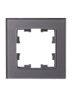BRITE Рамка 1 пост РУ-1-2-БрСе стекло серый IEK BR-M12-G-K03