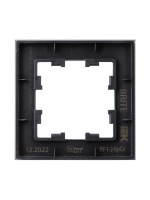 BRITE Рамка 1 пост РУ-1-2-БрСе стекло серый IEK BR-M12-G-K03