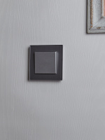 BRITE Рамка 1 пост РУ-1-2-БрСе стекло серый IEK BR-M12-G-K03