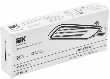 LDKU1-1012-030-5000- Светильник светодиодный консольный ДКУ 1012-30Ш 5000К IP65 серый IEK K03