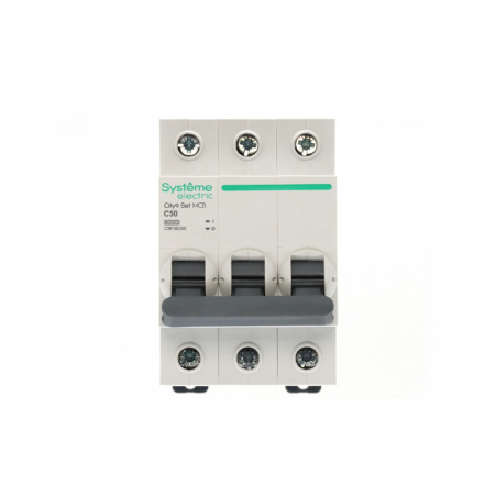 Выключатель автоматический трехполюсный (АВ) С 50А 3P 6kA 400В City9 Set Systeme Electric C9F36350