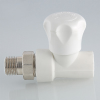 Клапан для радиатора 25 х 3/4' прямой полипропиленовый PPR белый VALTEC VTp.717.V.02505 PV717V2505 