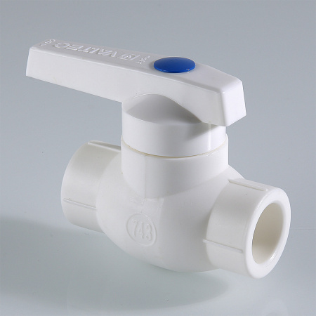 Кран шаровой 25 мм полипропиленовый PPR белый VALTEC VTp.743.0.025 PV7432500  