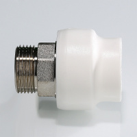 Муфта комбинированная 40 х 1' НР под ключ полипропиленовая PPR белая VALTEC VTp.707.0.04006 PV7074006  