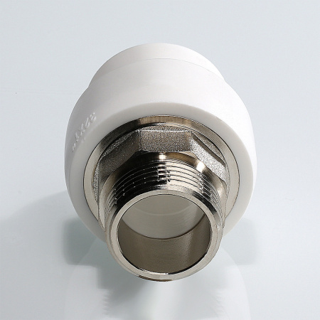 Муфта комбинированная 50 х 1 1/2' НР под ключ полипропиленовая PPR белая VALTEC VTp.707.0.05008 PV7075008  