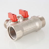 Коллектор 1' х 2 выхода Евроконус 3/4 с отсекающими кранами VALTEC VTc.580.NE.0602 O58104162