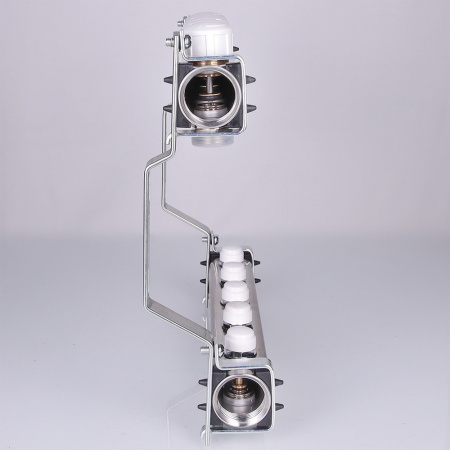 VTc.582.EMNX.0606 Блок коллекторный с ручными регулировочными клапанами 1' x 6 вых+евроконус 3/4' VALTEC 