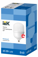 Лампа светодиодная HP 65Вт 230В 6500К E40 IEK LLE-HP-65-230-65-E40