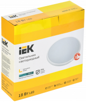 Светильник светодиодный ДПБ 3003 18Вт IP54 4000K круг белый IEK LDPB0-3003-18-4000-K01