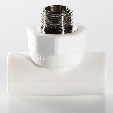 Тройник комбинированный 20 х 3/4' НР полипропиленовый PPR белый VALTEC VTp.733.0.02005 PV7332005  