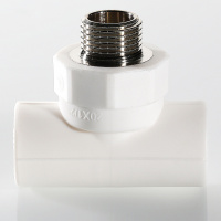 Тройник комбинированный 20 х 3/4' НР полипропиленовый PPR белый VALTEC VTp.733.0.02005 PV7332005  